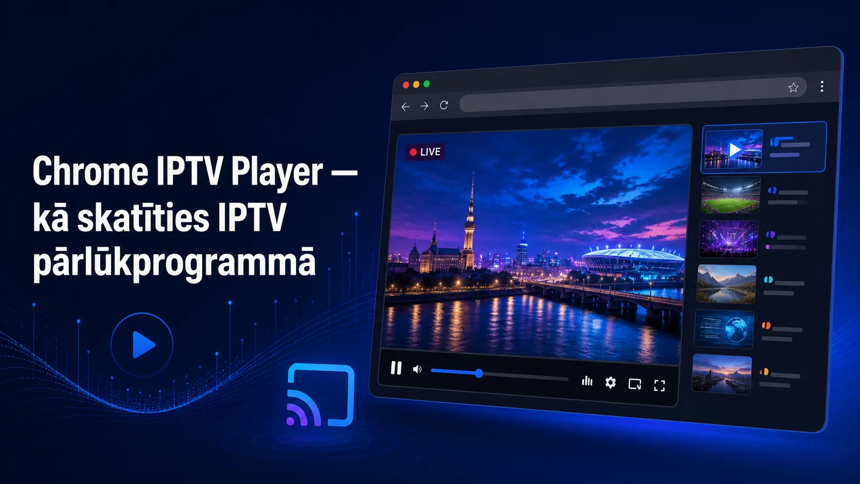 Chrome IPTV Player — kā skatīties IPTV pārlūkprogrammā