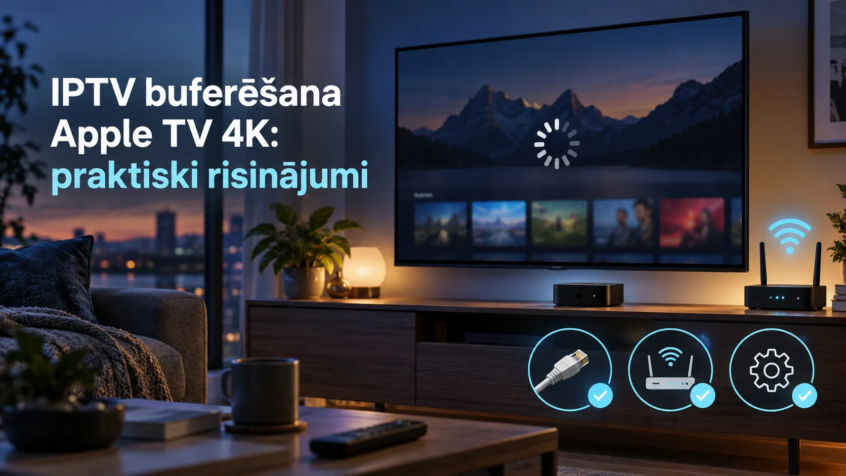 IPTV buferēšana Apple TV 4K: praktiski risinājumi
