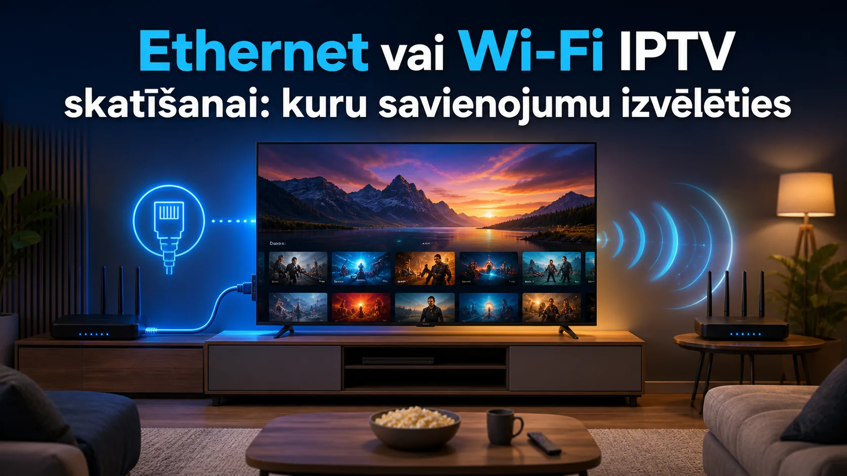 Ethernet vai Wi-Fi IPTV skatīšanai: kuru savienojumu izvēlēties