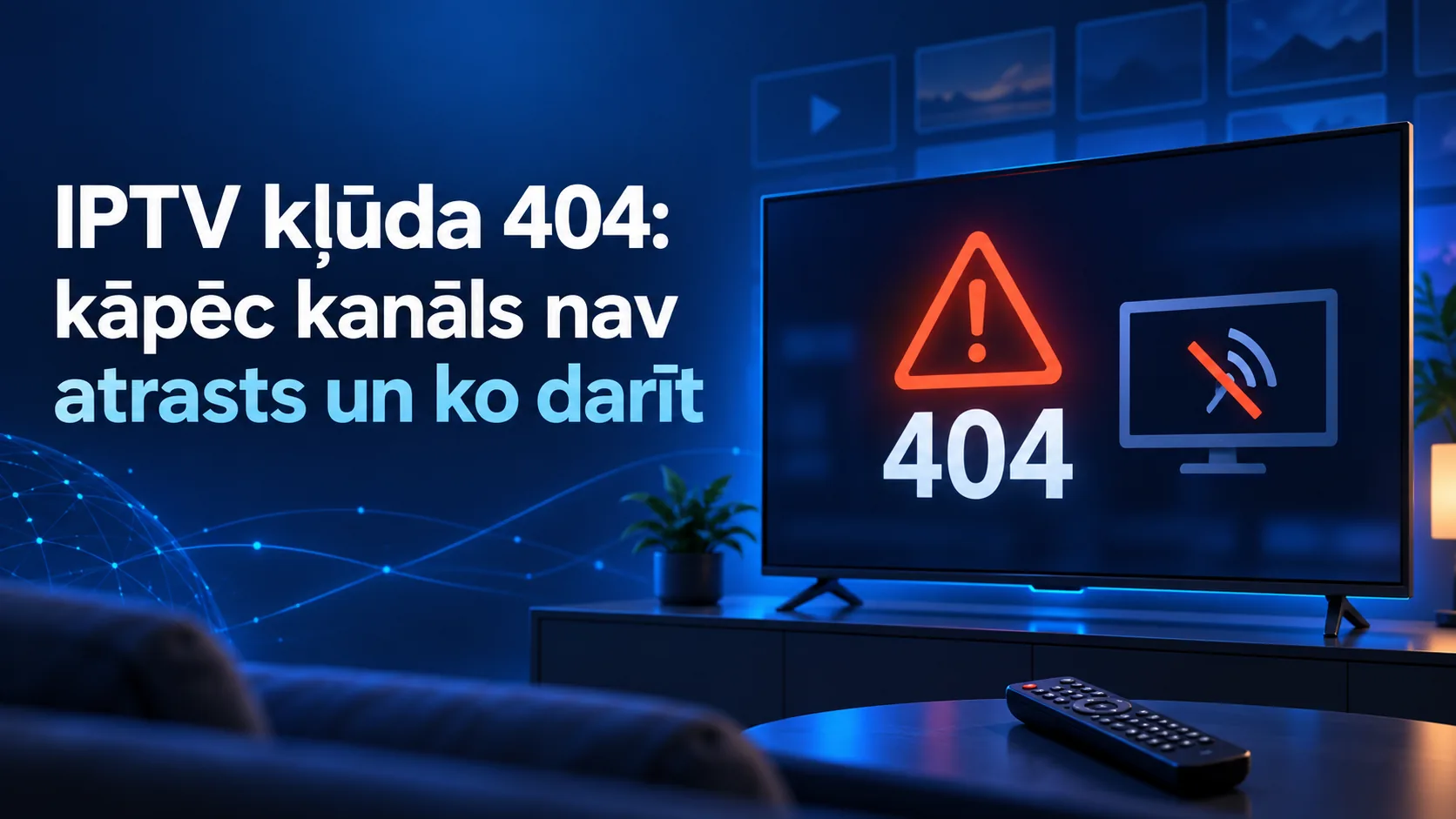 IPTV kļūda 404: kāpēc kanāls nav atrasts un ko darīt
