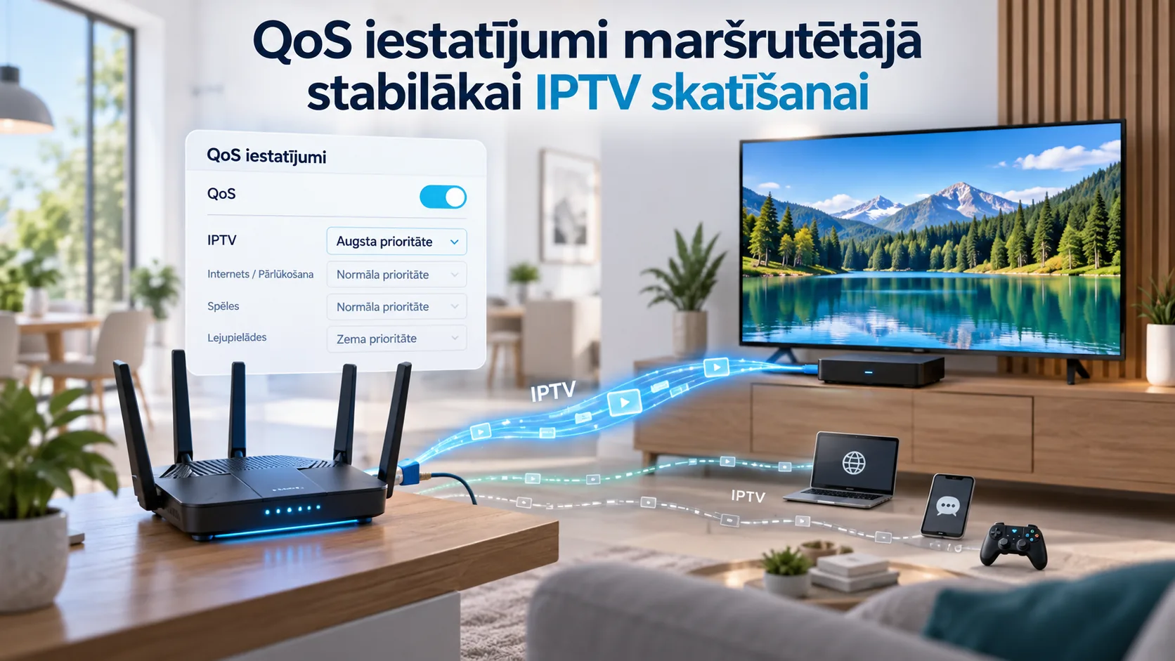 iptv qos maršrutētāja iestatījumi — QoS iestatījumi maršrutētājā stabilākai IPTV skatīšanai