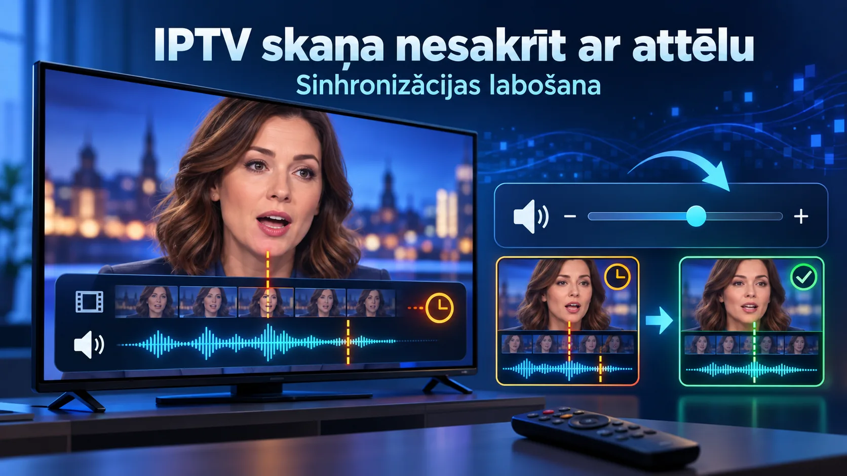 iptv skaņa nesakrīt ar attēlu — IPTV skaņa nesakrīt ar attēlu: sinhronizācijas labošana