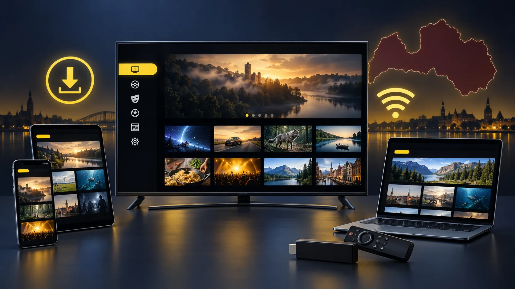 Pluto TV lejupielāde un ierīču saderība Latvijā