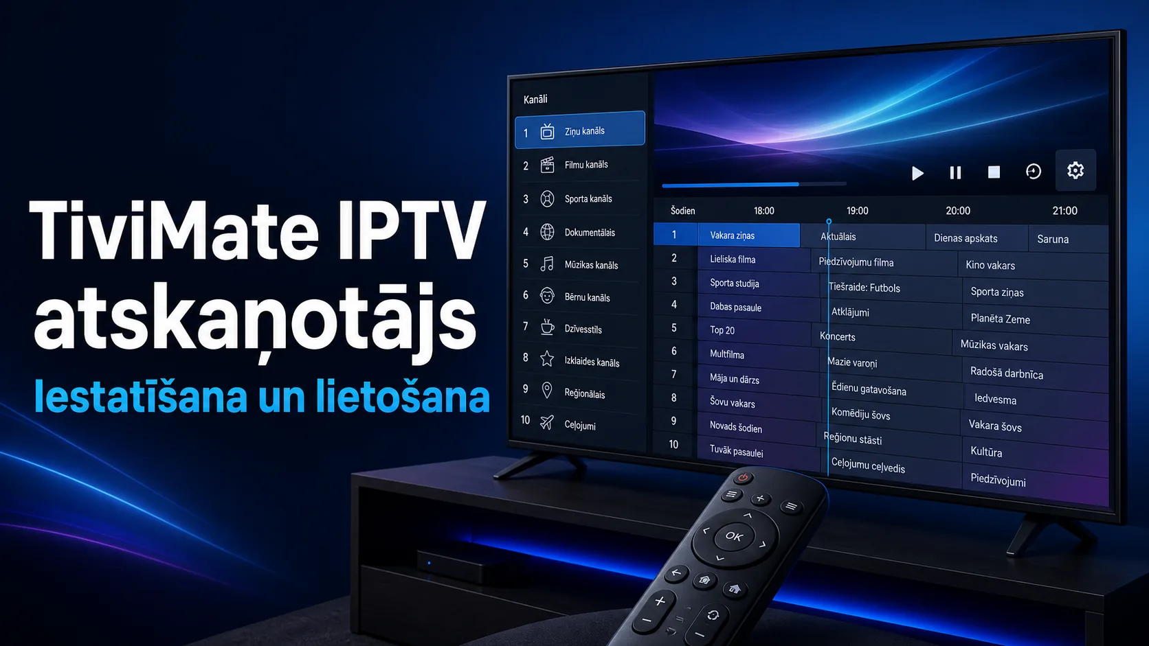 TiviMate IPTV atskaņotājs — iestatīšana un lietošana